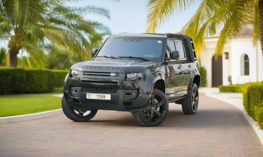 Land Rover Defender 2024 Black – Luxury SUV Rental Dubai