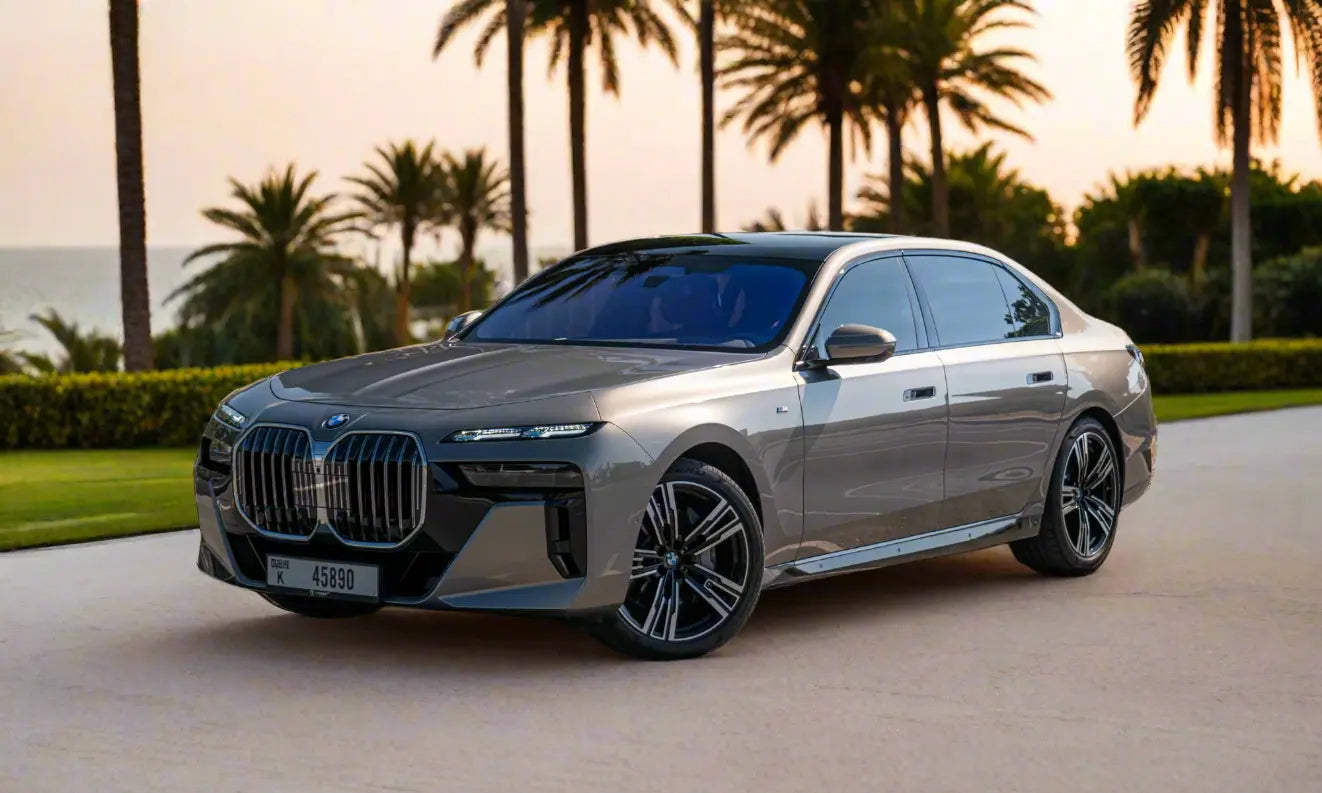 BMW 740i M Kit 2024 Gold – Luxury Car Rental Dubai