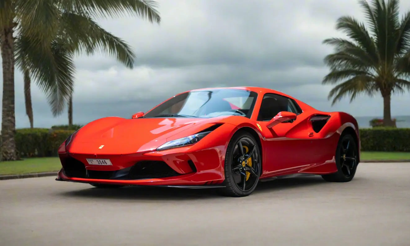 Ferrari F8 Tributo Spider 2023 Red – Supercar Rental Dubai