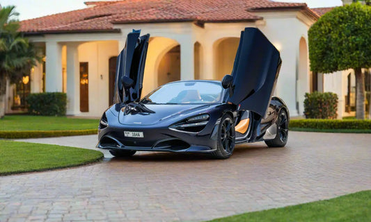 McLaren 720S Spider 2023 Black – Luxury Sports Car Rental Dubai