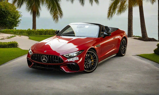 Rent Mercedes-Benz SL63 AMG 2023 Red Convertible | DRD Dubai