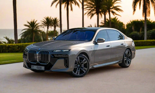 BMW 740i M Kit 2024 Gold – Luxury Car Rental Dubai