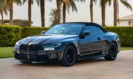 BMW M4 Competition Convertible 2023 Black – Sports Car Rental Dubai