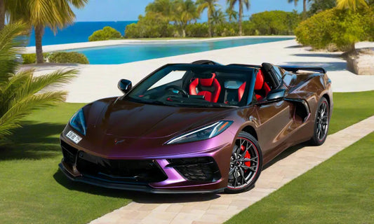 Corvette C8 Stingray 2023 Maroon – Sports Car Rental Dubai