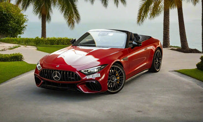 Rent Mercedes-Benz SL63 AMG 2023 Red Convertible | DRD Dubai